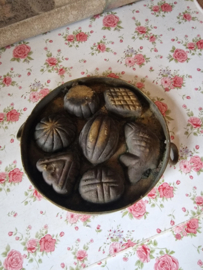 Antiek koperen koekjesvorm