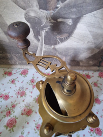 Antiek messing koffiemolen