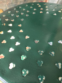 Groen ijzeren tafel etagere