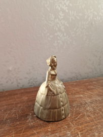 Antiek messing tafelbel victoriaanse dame nr1