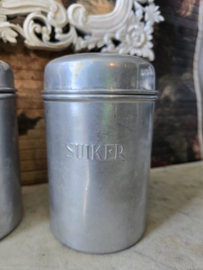 Aluminium koffie thee suiker bussen