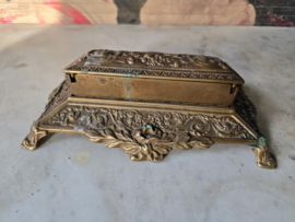 Art nouveau messing postzegeldoos