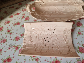 Art nouveau zachtroze aspergeschaal