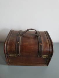 Houten koffertje kistje koloniaal
