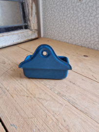 Petrol blauw emaille zeepbakje