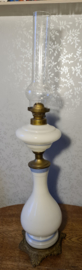 Opaline glazen olielamp kasteel