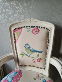 Brocante kinder stoeltje vogeltjes