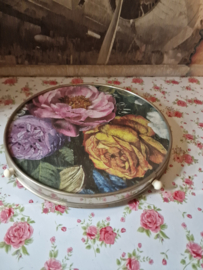Vintage draaiplateau rijksbloemen rozen