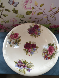 Brocante romantisch engels lampetstel rozen bloemen