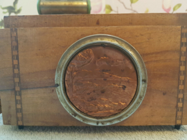 Antieke bureau rookset kalender muziekdoos