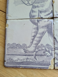 Antiek tegeltableau poes