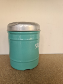 Mintgroen emaille suikerbus