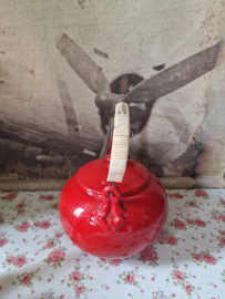Rood emaille chocoladeketel