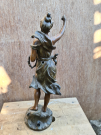 antieke lampenvoet vrouw