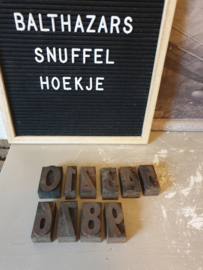 Oude houten cijfer stempels nr2