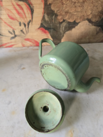 Reseda groen emaille theepot