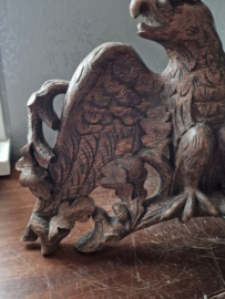 Antiek bewerkte houten adelaar ornament