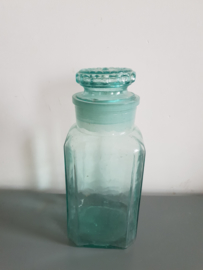 Antiek blauw glazen snoeppot