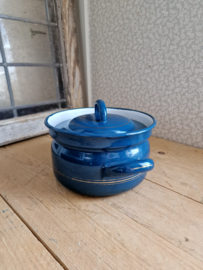 Petrol blauw emaille pan nr2