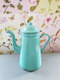 Mint groen emaille koffiepot