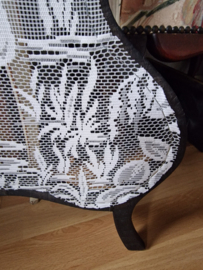 Klein antiek houten raamhor kraanvogel
