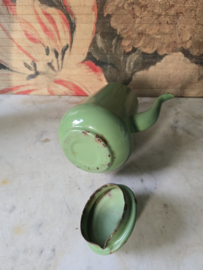 Reseda groen emaille koffiepot