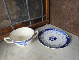 Soepkom met schotel butterflij servies