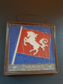 Antieke cloisonne tegel paard twenthe