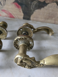 Antiek messing deurklink deurkruk