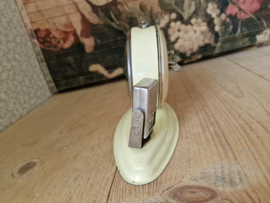 Vintage pastel geel metalen klokje