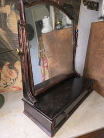 Antiek houten kaptafel spiegel