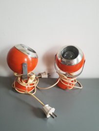 Oranje retro vintage metalen bollamp