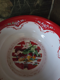 Diepe ronde emaille schaal