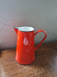 Rood emaille waterkan 2 liter