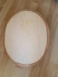 Oud bruidsboeket in bolglas lijst