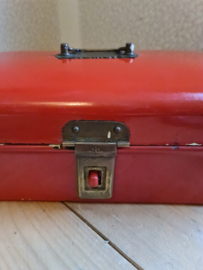 Rood emaille broodtrommel