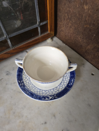 Soepkom met schotel butterflij servies
