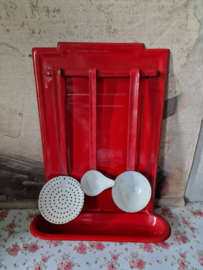 Rood emaille lepelrek
