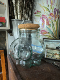 Vintage glazen snoeppot olifant