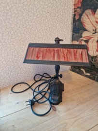 Antiek gietijzeren bureaulamp pianolamp