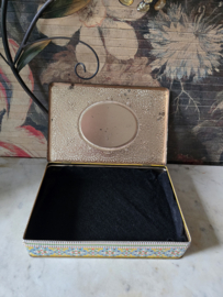 Antiek blikken kraaltjes koektrommel