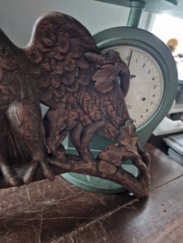 Antiek bewerkte houten adelaar ornament
