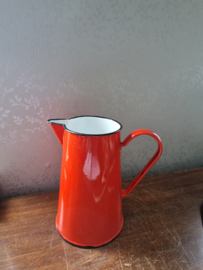 Rood emaille waterkan 2 liter