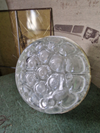 Oud glazen rozensteker rozenbowl