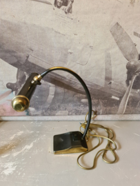 Oude koperen bureaulamp