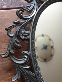 Oude koperen barok spiegel