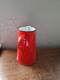 Rood emaille waterkan 2 liter