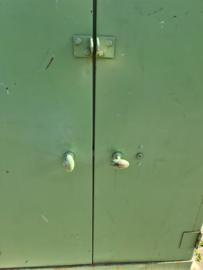 Industriële groen ijzeren kast