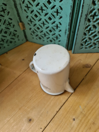 Wit emaille maatbeker 1 liter