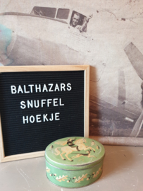 Oud verkade koektrommeltje paard